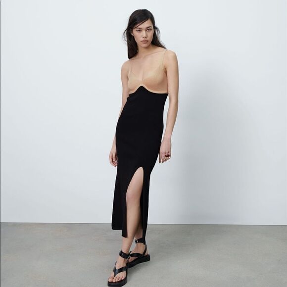 Zara knit midi dress size medium - Picture 2 of 14